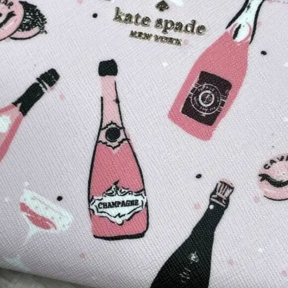 NWT Kate Spade Laurel Way Neda Champagne Toss Pink Wallet - Picture 5 of 7
